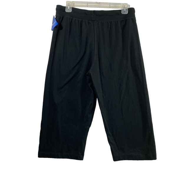 Champion‎ Capri Sweatpants Womens Medium Black Drawstring Joggers Comfy Casual - Picture 3 of 9